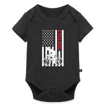 Sport Us Drapeau Cyclisme - Body à manches courtes Premium Bébé - noir - Devant