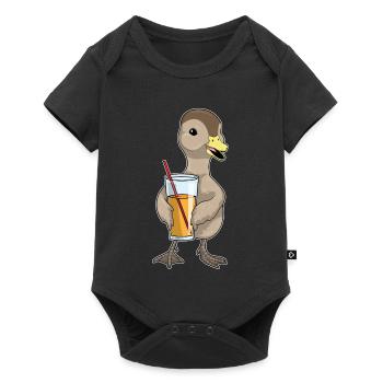 Ente Saft - Baby Premium Kurzarmbody - Schwarz - Vorne
