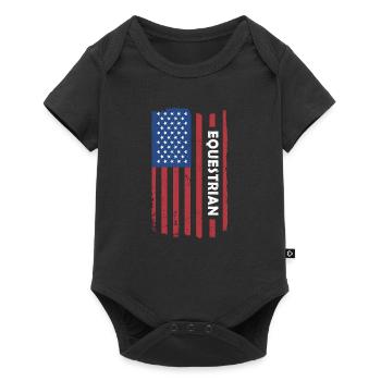 Sport Us Drapeau Équestre - Body à manches courtes Premium Bébé - noir - Devant