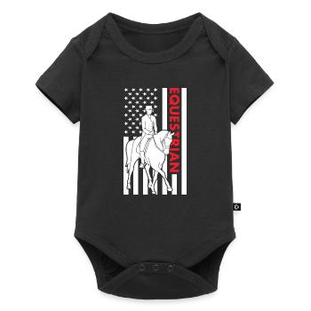 Sport Us Flag Equestrian - Baby Premium short-sleeve bodysuit - black - Front
