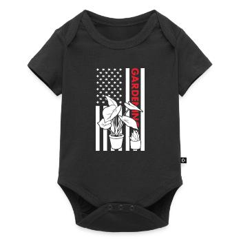 Jardinier Us Drapeau Jardinage - Body à manches courtes Premium Bébé - noir - Devant