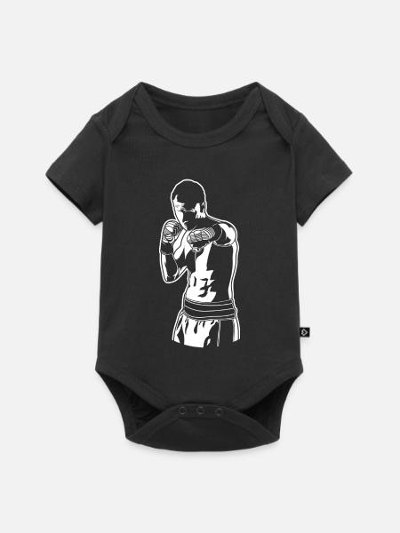 Boxer Skizze - Baby Premium Kurzarmbody - Schwarz
