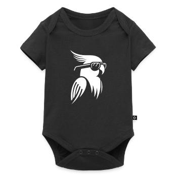 Budgie with cool sunglasses - Baby Premium short-sleeve bodysuit - black - Front