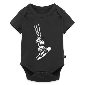 Kitesurfer - Baby Premium Kurzarmbody - Schwarz - Vorne