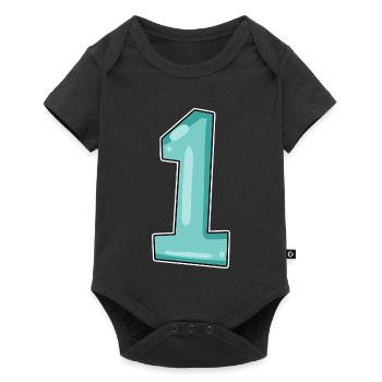 1 - Baby Premium Kurzarmbody - Schwarz - Vorne