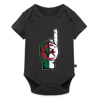Algeria flag number 1 used - Baby Premium short-sleeve bodysuit - black - Front