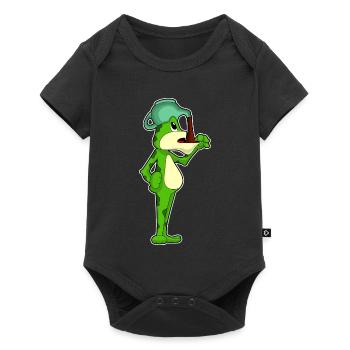 Frog Coffee Coffee Pot - Baby Premium short-sleeve bodysuit - black - Front