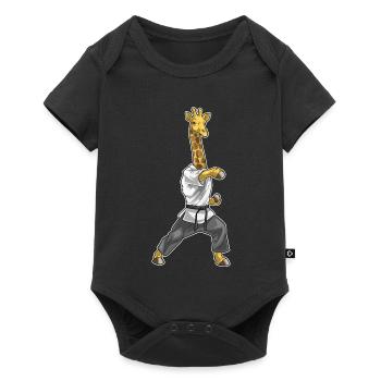 Girafe Karaté Arts Martiaux - Body à manches courtes Premium Bébé - noir - Devant