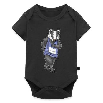 Badger Jogger Jogging Sport - Body à manches courtes Premium Bébé - noir - Devant