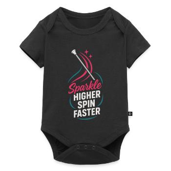 Baton Twirler Majorette Captain Squad Club - Baby Premium short-sleeve bodysuit - black - Front