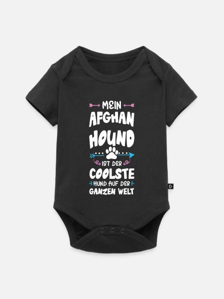 afghan hound hund spruch - Baby Premium Kurzarmbody - Schwarz