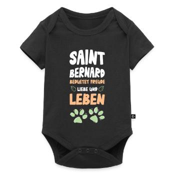 Saint Bernard Love and Life - Baby Premium short-sleeve bodysuit - black - Front