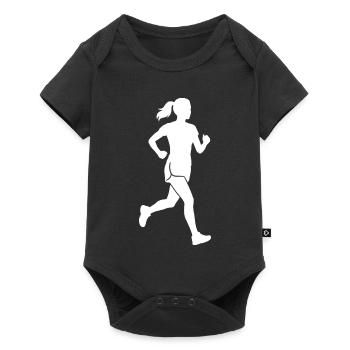 Runner Silhouette Jogging & Marathon Training - Baby Premium short-sleeve bodysuit - black - Front