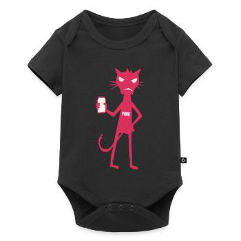 Little Monsters: Punk Cat Neon Attitude - Baby Premium short-sleeve bodysuit - black - Front