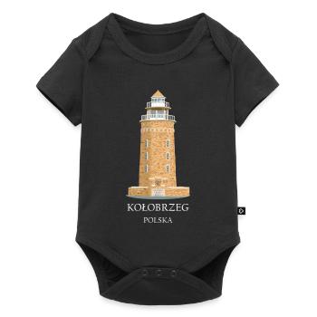 Leuchtturm Kolberg, Polen handgezeichnet - Baby Premium Kurzarmbody - Schwarz - Vorne