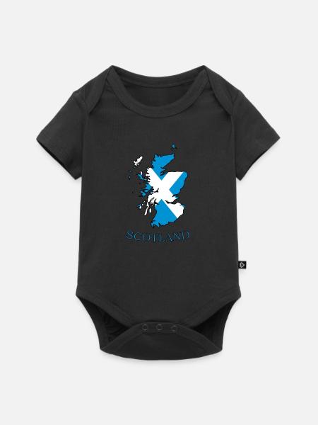 Schottland-Land - Baby Premium Kurzarmbody - Schwarz