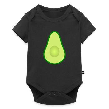 Avocado ohne Kern Design zum personalisieren - Baby Premium Kurzarmbody - Schwarz - Vorne