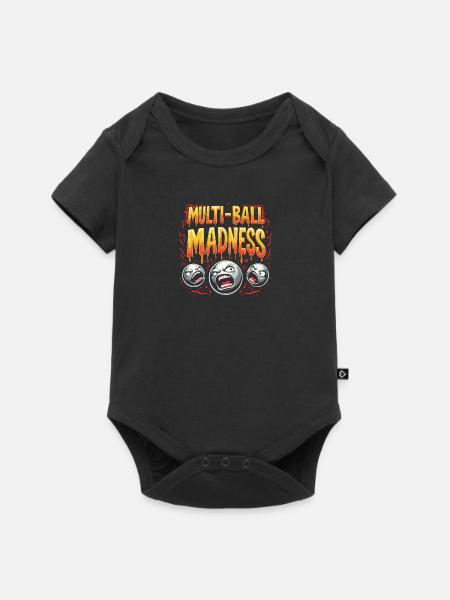 Pinball T-Shirt Multiballl Madness Funny - Baby Premium Kurzarmbody - Schwarz