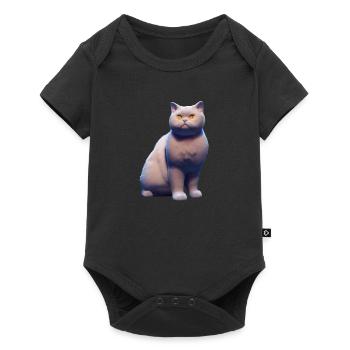 British Shorthair Cat - British Shorthair - Baby Premium short-sleeve bodysuit - black - Front
