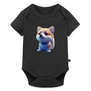 Akita Chien - Akita - Body à manches courtes Premium Bébé - noir - Devant