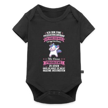 Krankenhaus Pflegefachfrau Pflegerin Geschenk - Baby Premium Kurzarmbody - Schwarz - Vorne