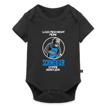 Schweißer Beruf Schweißen Geschenk - Baby Premium Kurzarmbody - Schwarz - Vorne