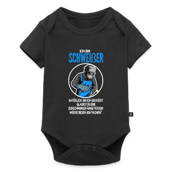 Schweißer Beruf Schweiß Geschenk - Baby Premium Kurzarmbody - Schwarz - Vorne