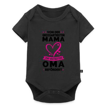 Oma Familie grossmuter Geschenk - Baby Premium Kurzarmbody - Schwarz - Vorne