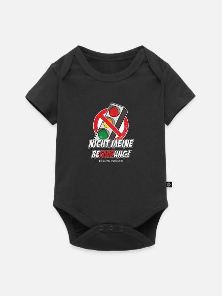 Nicht meine ReGIERung - Baby Premium Kurzarmbody - Schwarz