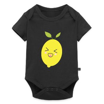 Kawaii Lemon Kawaii Fruits Kawaii Kids Design - Baby Premium short-sleeve bodysuit - black - Front
