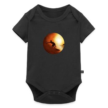 Surf sur les vagues - Body à manches courtes Premium Bébé - noir - Devant