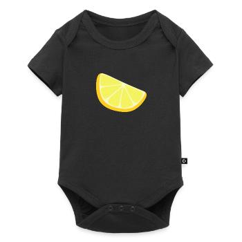 tranche de citron - Body à manches courtes Premium Bébé - noir - Devant
