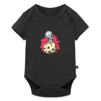 GOLF GOLFER MOON SPACE ASTRONAUT MOTIFS GESCHNEK - Baby Premium short-sleeve bodysuit - black - Front