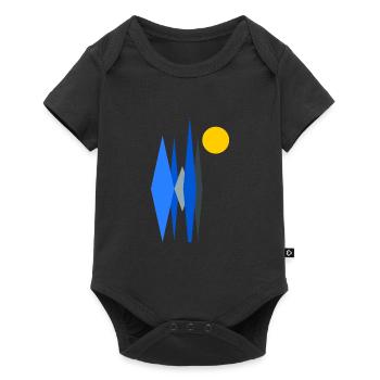 Abstract - Baby Premium short-sleeve bodysuit - black - Front