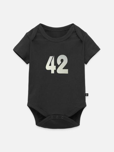 42 - Baby Premium Kurzarmbody - Schwarz