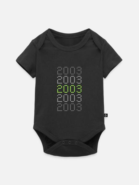 Jahr 2003 - Baby Premium Kurzarmbody - Schwarz