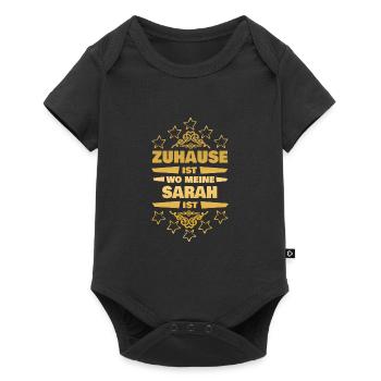 Ehefrau Sarah - Baby Premium Kurzarmbody - Schwarz - Vorne