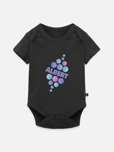 Vorname Albert - Baby Premium Kurzarmbody - Schwarz