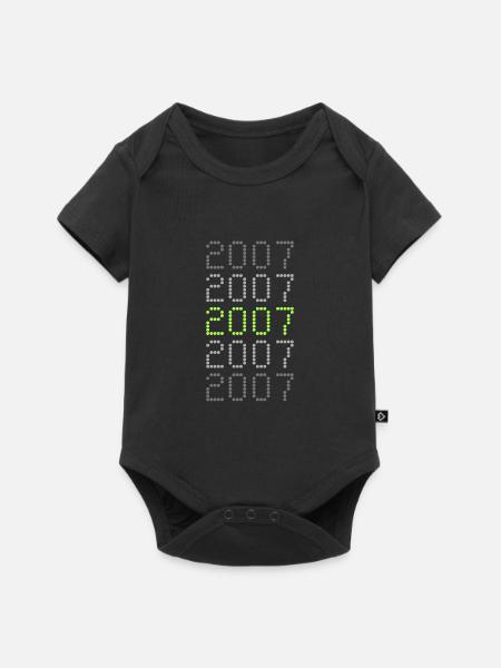 2007 2007 - Baby Premium Kurzarmbody - Schwarz