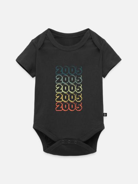 Jahrgang 2005 - Baby Premium Kurzarmbody - Schwarz