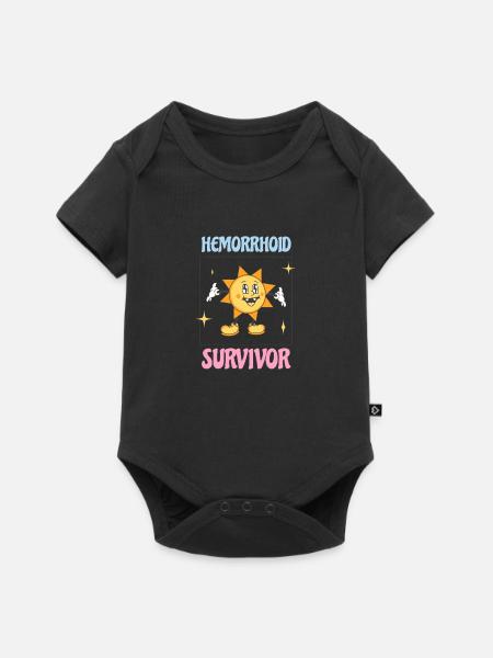 Hemorrhoid Survivor - Baby Premium Kurzarmbody - Schwarz