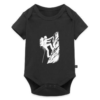 Mountaineers doing hobby sports on the mountain - Baby Premium short-sleeve bodysuit - black - Front