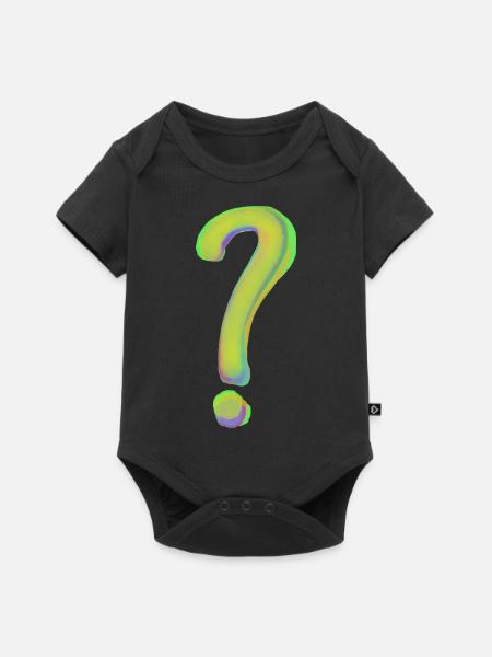 Fragezeichen - Baby Premium Kurzarmbody - Schwarz