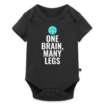 Ein Gehirn Viele Beine Synchronschwimmen Schwimmer - Baby Premium Kurzarmbody - Schwarz - Vorne