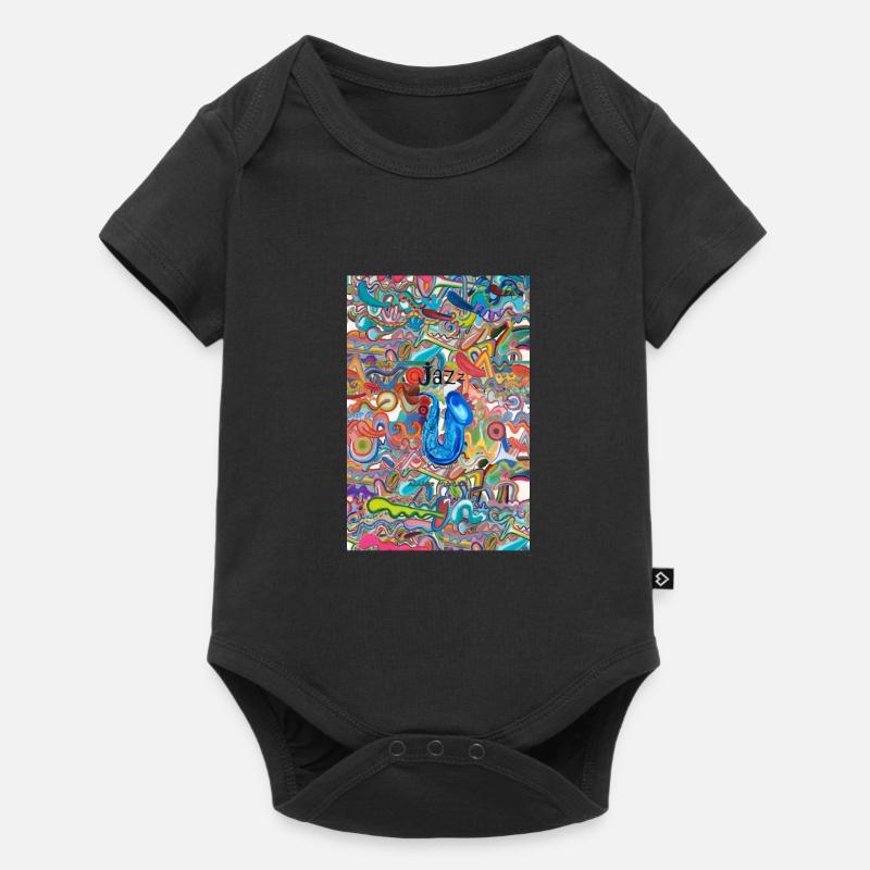 Jazz 4 und Graffiti - Baby Premium Kurzarmbody - Schwarz