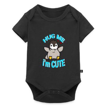 Pingu Hug Me - Baby Premium short-sleeve bodysuit - black - Front
