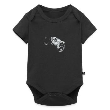 Motif de personnalisation de la tête Labrador - Body à manches courtes Premium Bébé - noir - Devant