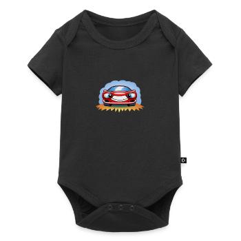 Lustiger Rennwagen - Baby Premium Kurzarmbody - Schwarz - Vorne