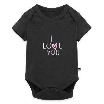 I love you - Baby Premium short-sleeve bodysuit - black - Front