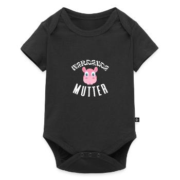 Werdende Mutter - Baby Premium Kurzarmbody - Schwarz - Vorne